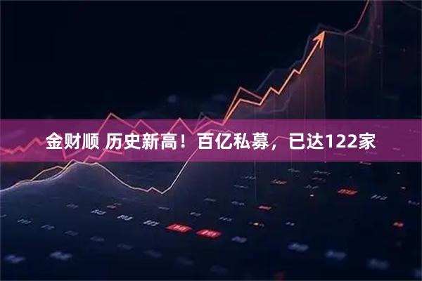 金财顺 历史新高！百亿私募，已达122家
